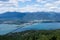 View of Lake Pend Oreille and the town of Sandpoint, Idaho