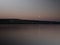 View of the lake after sunset, moonrise