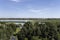 View of the lake Tisza from the lookout tower of the Lake Tisza Ecocentre in Poroszlo