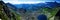 View of the lake in the valley of the Big pond in Polish mountains, Tatras