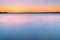 View of the lake Veluwemeer during sunrise