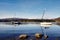 View of Lake Windermere with two boats