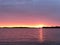 View of a Lake of the Woods sunset from the boat