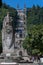 View at the Lamego Cathedral on the top with a huge stairway, a baroque monument