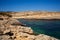 View of Lampedusa coast in the summer season