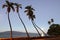 View of Lanai at moonset from Front Street in Lahaina on Maui