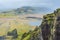 View at the land from Dyrholaey arch, Iceland