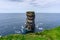 View of the landmark sea stack Downpatrick Head in County Mayo of Ireland