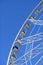 The view landmark before a summer sunset - touristic wheel with amazing view over the city