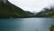 View landscape of Apls mountain and Fedaia Lake in Trentino-Alto Adige at Italy