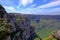 View of landscape at Cachoeira Da Fumaca, Smoke Waterfall, in Vale Do Capao, Chapada Diamantina National Park, Brazil
