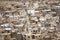 View landscape and cityscape of Leh Ladakh Village with ruins buildings and market of Leh Stok Palace in Jammu and Kashmir, India