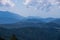 View into the landscape of the Corsican mountains