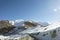 View landscape with Himalayas mountains range and Khardung La road pass winter season at Leh Ladakh in Jammu and Kashmir, India