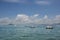 View landscape of Hong Kong island with sea of Victoria Harbour at Kennedy Town in Hong Kong