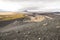 View on landscape from Hverfjall crater, Iceland