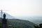 View landscape and Khao Wong Phrachan mountain with Build Big buddha statue