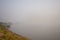 View landscape and Mekhong River  in morning time at Mukdahan, Thailand