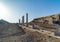 View of the landscape of the ruins in the ancient city of Knidos in Turkey