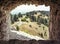 View of landscape from the ruins of castle Cachtice, Slovakia