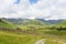 View of Langdale Valley Lake District Cumbria on walk to Blea Tarn from campsite