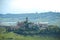 View of Langhe Hills with the village of Castiglion Falletto, Pi