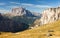 View of Langkofel or Sassolungo, Dolomites mountains