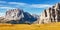 View of Langkofel or Sassolungo, Dolomites mountains