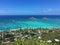 View of Lanikai Beach from Pillbox Trail, Oahu, Hawaii