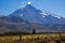 View of Lanin Volcano in National Park of Argentina