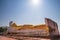 View of large Buddha statue sleeping posture with sky view at Sa