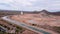 View of a large canal flowing through Vistancia, Arizona