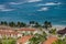 View of large Caribbean resort hotel from Hill