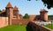 View of largest medieval brick Castle of Teutonic Order in Malbork, Poland