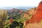 View of Las Medulas, antique gold mine in the province of Leon, Spain