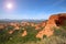 View of Las Medulas, antique gold mine in the province of Leon, Spain