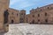 View at the lateral facade at the Palacio De Los Golfines De Abajo, Golfines de Abajo Palace, plaza de los golfines and Provincial