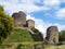 View of Launceston Castle, Cornwall, UK.