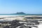 View from lava rock Jeju beach