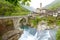 View on the Lavertezzo village, famous tourist destination - An