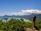 View from Le Morne Brabant mountain to west coast of Mauritius