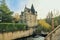 View of le moulin Ã  Tan in the river Loign, small city of Moret-Sur-Loign, France