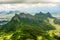 View from Le Pouce mountain in central Mauritius