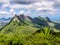 View from Le Pouce mountain in central Mauritius