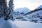 View of Lech am Arlberg, Austria at Winter