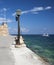 View of left side of Chania harbour entrance