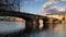 View on the Legion bridge after rain.