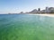 View of Leme beach and Copacabana in Rio de Janeiro Brazil