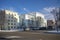 View of Lenin Avenue and the Murmansk Regional Museum of Local Lore. Murmansk.