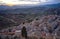 View of Leonforte at sunset, Sicily. Italy